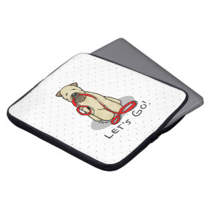 Let's Go! Walk Wheaten Terrier Dog (wheaten 1b2) Laptop Sleeve