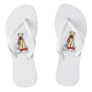 Let's Go! Walk Wheaten Terrier Dog (wheaten 1b2) Thongs