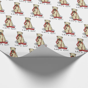 Let's Go! Walk Wheaten Terrier Dog (wheaten 1b2) Wrapping Paper