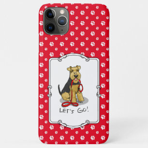 Let's Go! Welsh Terrier Dog with red leash Funny iPhone 11 Pro Max Case