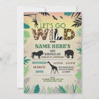 Let's Go Wild Jungle Birthday Party Safari ZOO