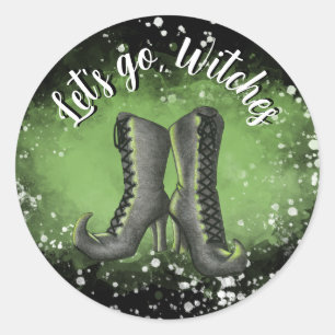Let's Go Witches Classic Round Sticker