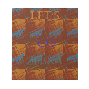 Let's Go Zebra Safari Art Print/Graphic Notepad