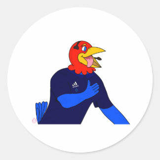 Lets goo jayhawk classic round sticker