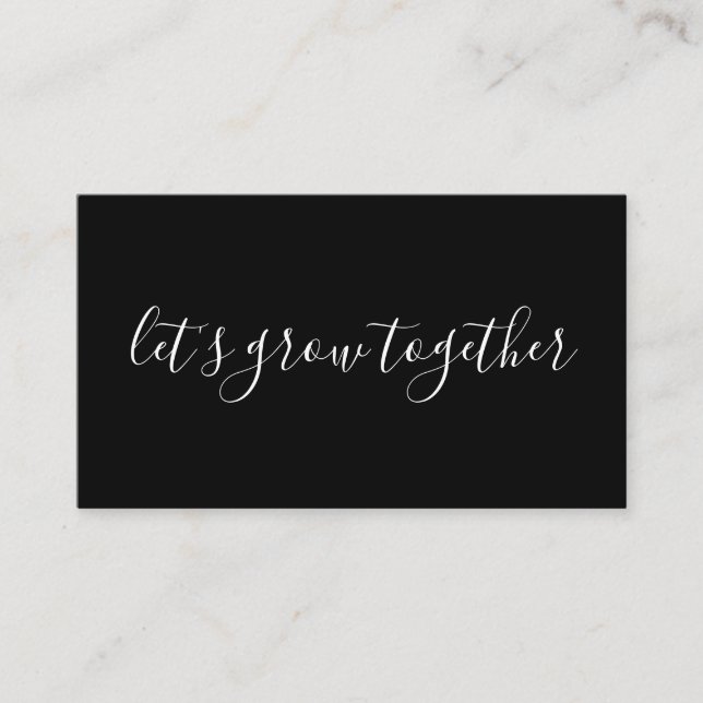 let's grow together referral program card (Front)