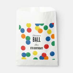 Let's Have a Ball Colourful Ball Birthday Party Favour Bag