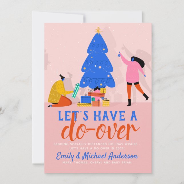 Lets Have a Do Over Modern Holidays Template Card (Front)