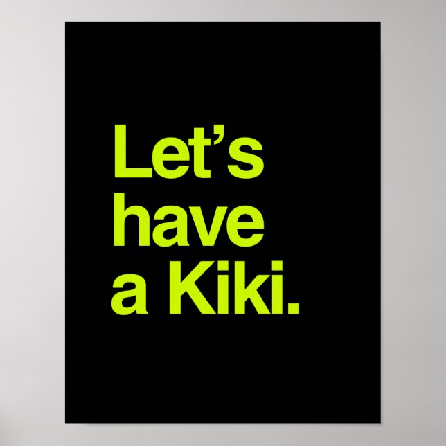 Let's have a kiki (neon) poster (Front)