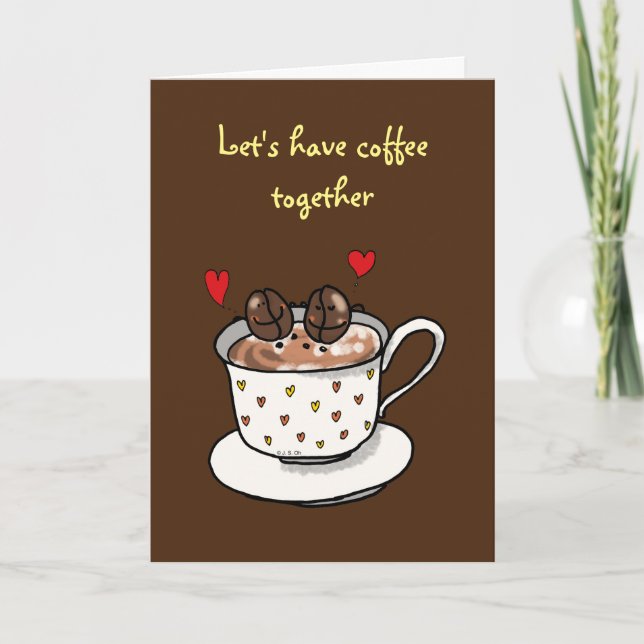 Let's have coffee together card (Front)