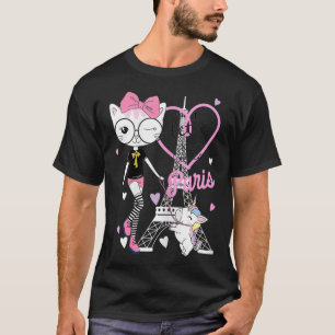 lets have fun in Paris Tee Cute Kitty Unicorn 