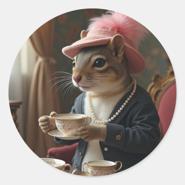 Let's Have Tea Classic Round Sticker (Front)