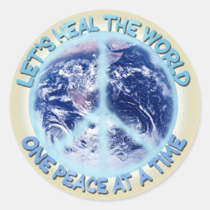 Let's heal the World Classic Round Sticker