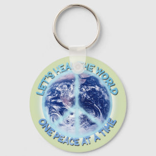 Let's heal the World Sticker Key Ring