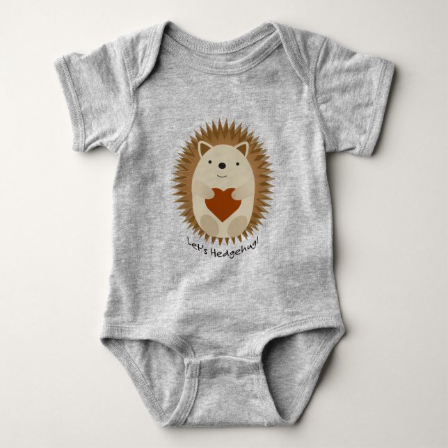 Let's Hedgehug Hedgehog Baby Bodysuit (Front)