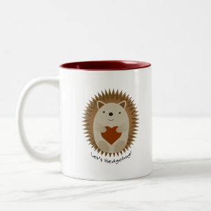 Let's Hedgehug Hedgehog Two-Tone Coffee Mug