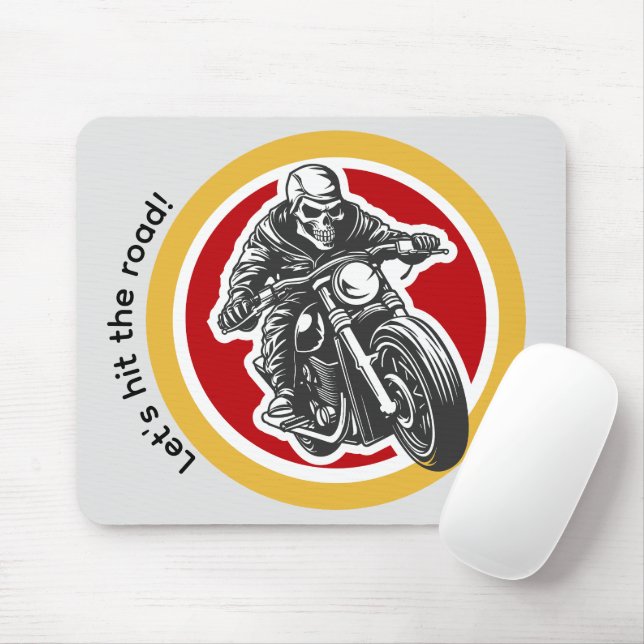 Lets hit the road Modern motobike Boys Mouse Pad (With Mouse)