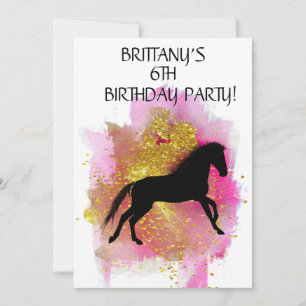 "LET'S HORSE AROUND" KIDS BIRTHDAY INVITATIONS