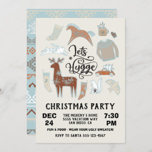 Let's Hygge Cosy Winter Christmas Party Invitation