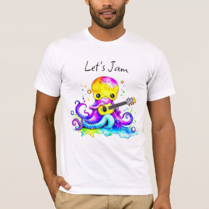 Let's Jam Octopus Playing Acoustic Guitar T-Shirt