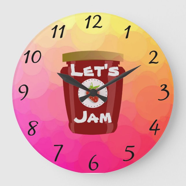 Let's Jam Wall Clock (Front)