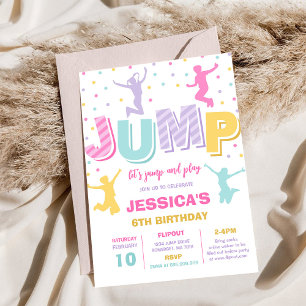 Let's Jump and Play Birthday Party Invitation