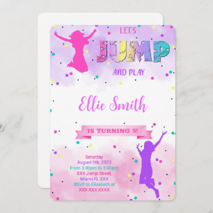 Let's Jump Birthday Invitation