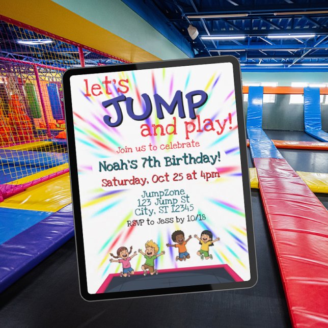 let's JUMP birthday party Invitation (Creator Uploaded)