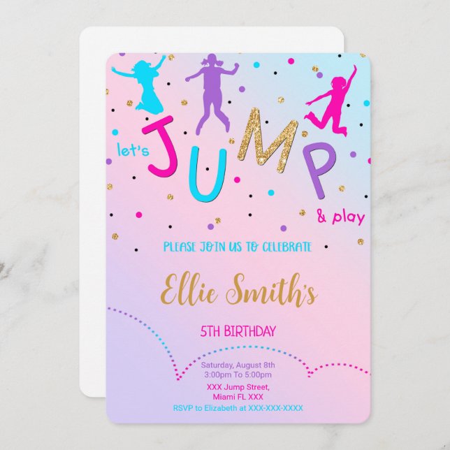 Let's Jump Invitation (Front/Back)