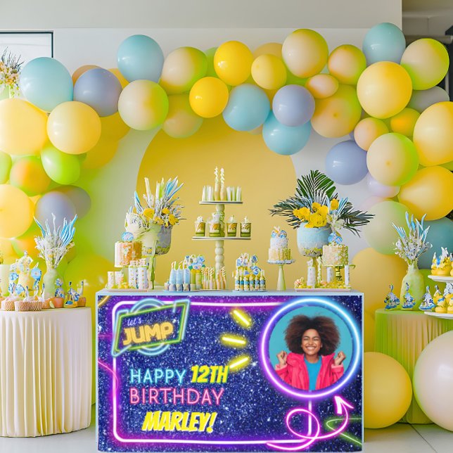 Let's Jump Party Bounce Neon Trampoline Park  Banner (Creator Uploaded)