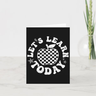 Let's Learn Today Chequered Apple Back To School T Card