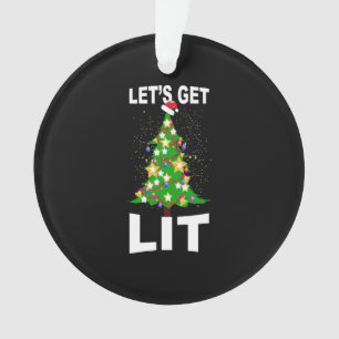 let's light up christmas christmas tree ornament