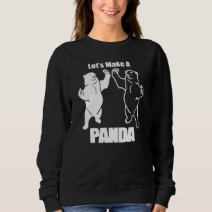 Let's Make A Panda  Black And White Polar Bear Pan Sweatshirt