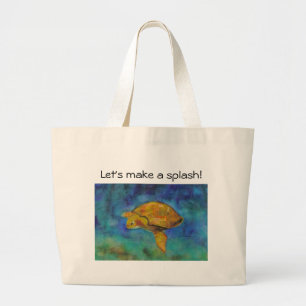 Let's make a splash! beachbag large tote bag