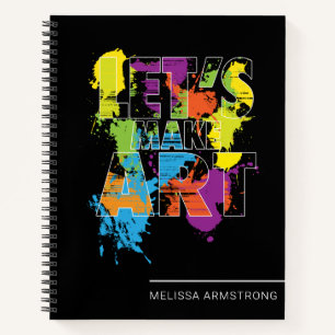 Let's Make Art Teacher Abstract Splash Sketchbook Notebook