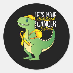 Lets Make Childhood Cancer Extinct Awareness T- Re Classic Round Sticker