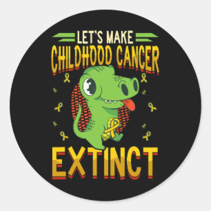Lets Make Childhood Cancer Extinct Classic Round Sticker