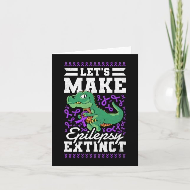 Let's Make Epilepsy Extinct Epilepsy Awareness Card (Front)