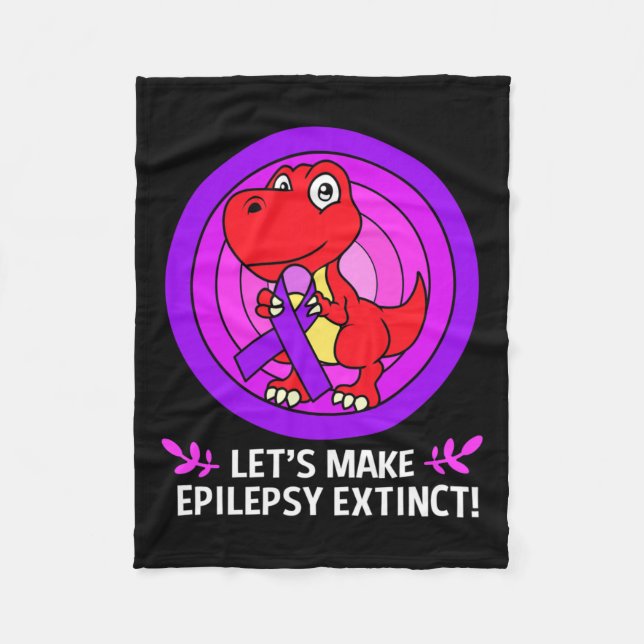 Lets Make Epilepsy Extinct Epilepsy Awareness Kids Fleece Blanket (Front)