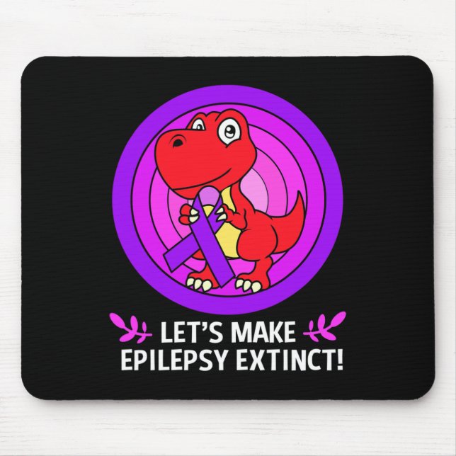 Lets Make Epilepsy Extinct Epilepsy Awareness Kids Mouse Pad (Front)