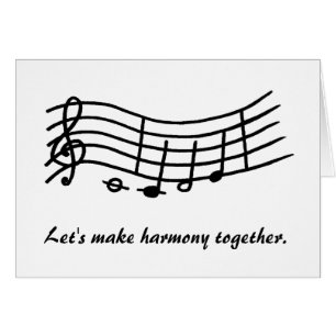 Lets make harmony together  Marriage Proposal Card