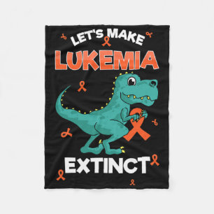 Let's Make Leukaemia Extinct Leukaemia Awareness B Fleece Blanket