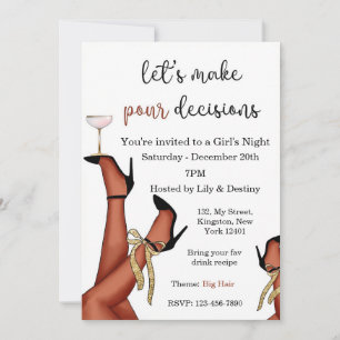 Let's Make Pour Decisions Invitation Template
