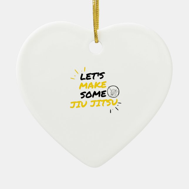 Let's make some jiu jitsu ceramic ornament (Front)