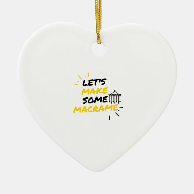 Let's make some macrame ceramic ornament (Front)