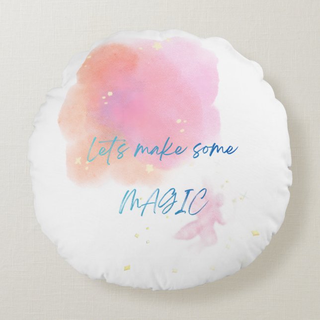 Let's Make Some Magic Fleece Blanket | Cosy Inspir Round Cushion (Front)