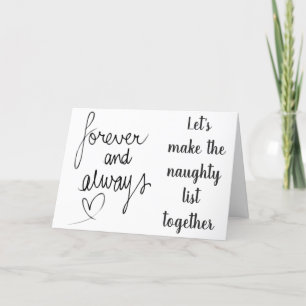 LET'S MAKE THE NAUGHTY LIST TOGETHER CHRISTMAS HOLIDAY CARD