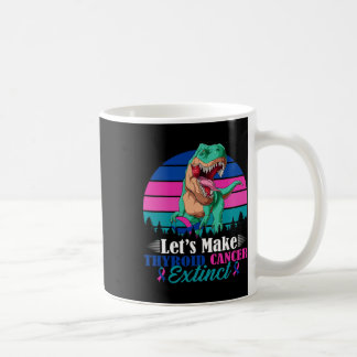 Let's Make Thyroid Cancer Extinct Dinosaur Warrior Coffee Mug