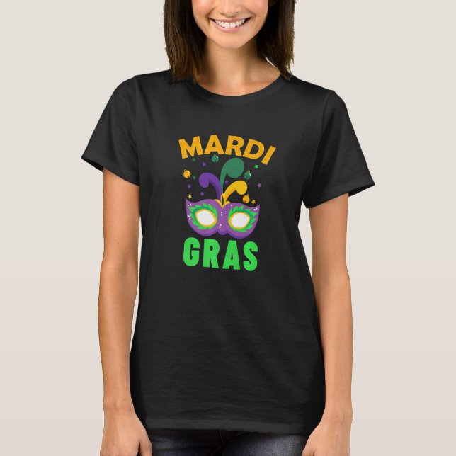 Let's Mardi gras y'all celebrating party l love ma T-Shirt (Front)