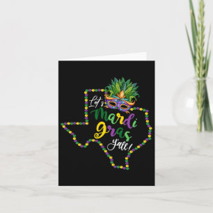 Let's Mardi Gras Yall Texas Galveston Souvenir Gif Card