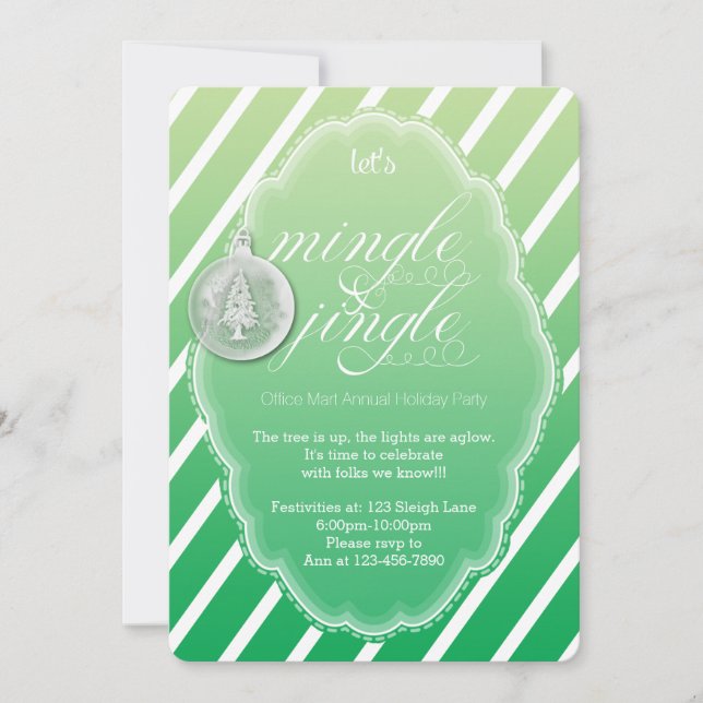 Let's Mingle and Jingle Holiday Invitation (Front)
